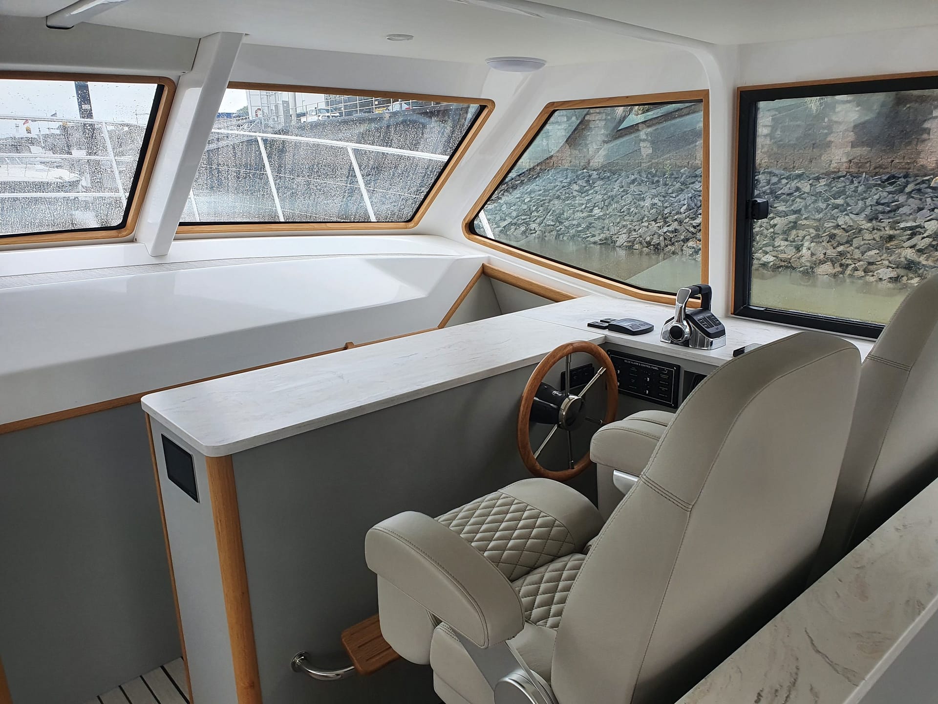 Helm console (stowed)