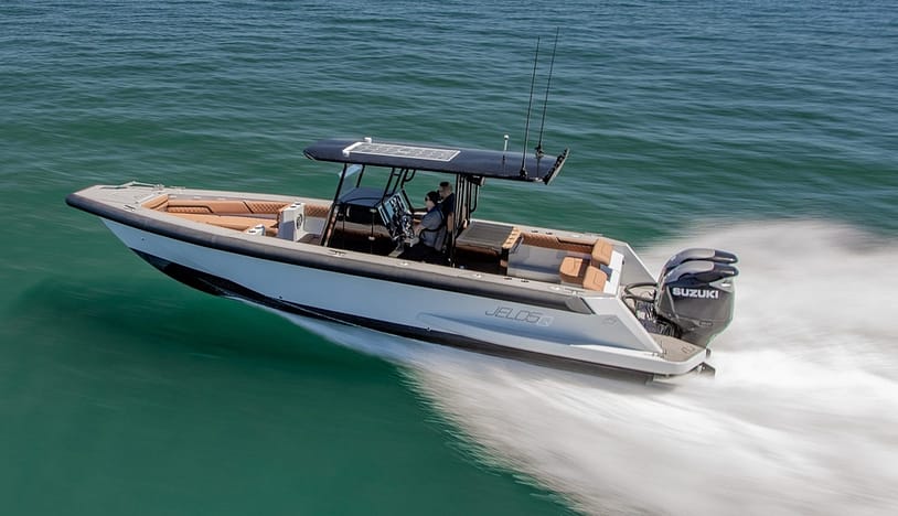 9m outboard powered yacht tender on moreton bay