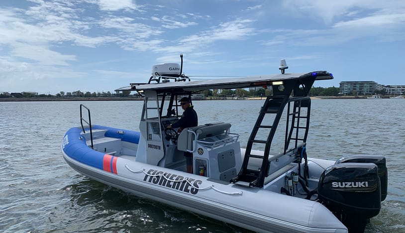 Queensland fisheries rhib after refit by aus ships boat builders